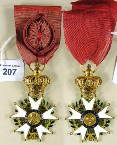 null Ordre de la Légion d'honneur - Restauration, étoile d'officier, en or et émail...