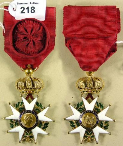 null Ordre de la Légion d'honneur - Second Empire, étoile d'officier, en or et émail...