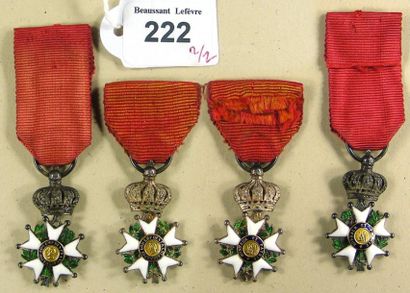 null Ordre de la Légion d'honneur - Second Empire, lot de deux réductions d'étoile...