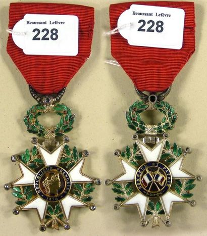 null Ordre de la Légion d'honneur - IIIe République, étoile de chevalier, modèle...