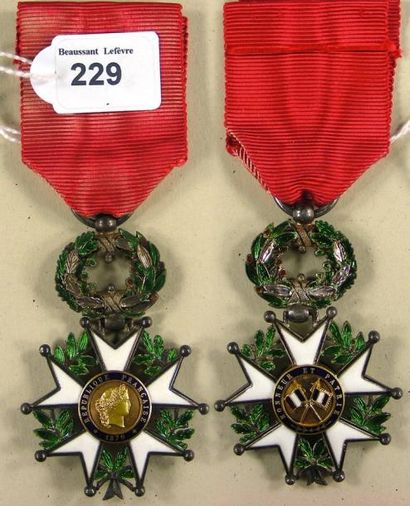 null Ordre de la Légion d'honneur - IIIe République, étoile de chevalier, modèle...