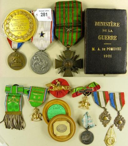 null Première Guerre Mondiale - Lot de quatre médailles: Société Française de Secours...
