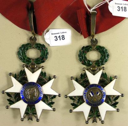 null Ordre de la Légion d'honneur - IIIe République, étoile de commandeur en vermeil...
