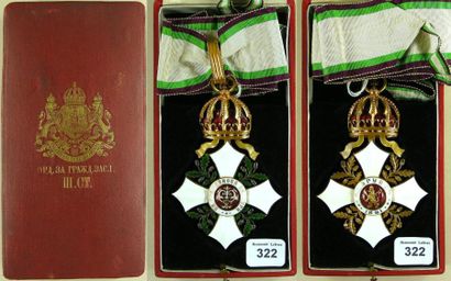 BULGARIE Ordre du Mérite Civil, fondé en 1891, croix de IIIe classe (commandeur)...
