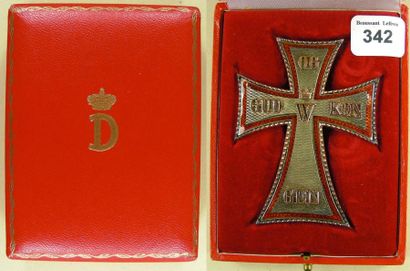DANEMARK Ordre du Dannebrog, fondé 1671 réorganisé en 1808, plaque de commandeur...