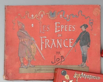 JOB Les Épées de France, Geffroy Éditeur, 1894 Reliure en percaline rouge illustrée...