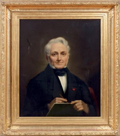 Comte Frédéric de HOUDETOT (1778-1852) Autoportrait Huile sur toile. 69 x 57 cm
