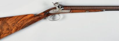 Angleterre Fusil de chasse double à percussion de "Westley Richards", calibre 18...