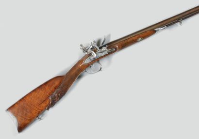 ALLEMAGNE, FRANCE, ITALIE Fusil de chasse double à silex de "Chaillot", calibre 15...