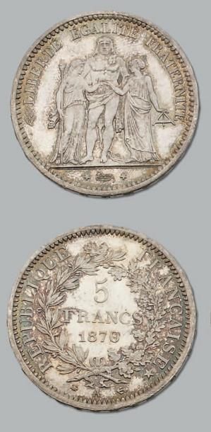 null 5 Francs. Type Hercule. 1870. Paris. G. 745. Splendide.