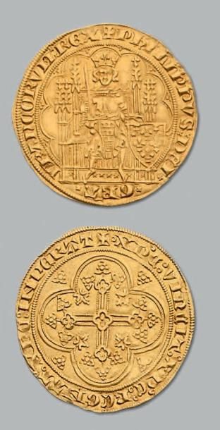 null Écu d'or à la chaise. D. 249. Pr. superbe. PHILIPPE VI DE VALOIS (1328-1350...