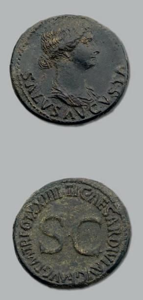 null Dupondius (22). Buste de Livie à droite. R/ Légende. Dans le champ, S.C. C....