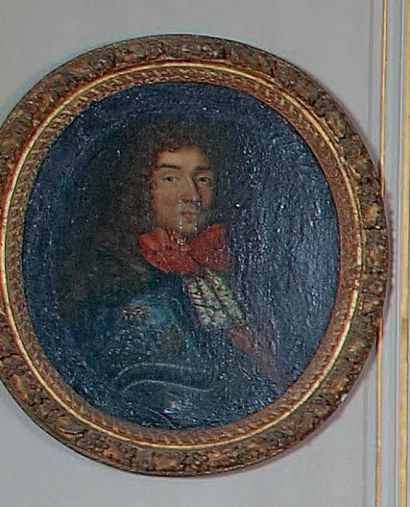 École Française du XVIIe siècle Portrait d'homme Huile sur toile, rentoilée. (Restaurations)....
