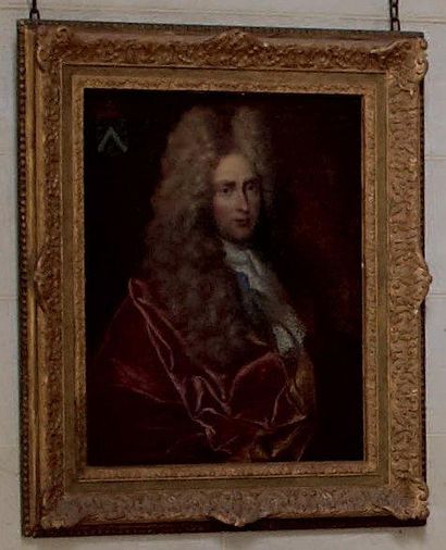 Entourage de Nicolas de LARGILLIÈRE (1656-1746) Portrait d'Auguste-Robert de Pomereu,...