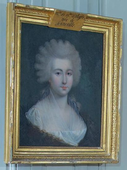 École Française du XIXe siècle Portrait de la marquise d'Aligre, née Senneville Huile...