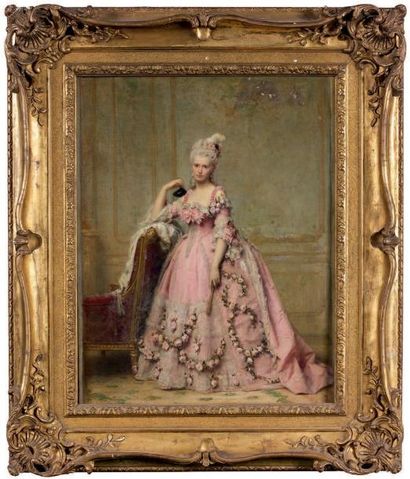 Charles JALABERT (1819-1901) Portrait de Marie de Luppé (1834-1907), marquise de...