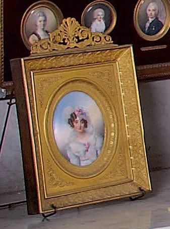 Fanny GUINIER *** Portrait de Etiennette d'Aligre, marquise de Pomereu Miniature...