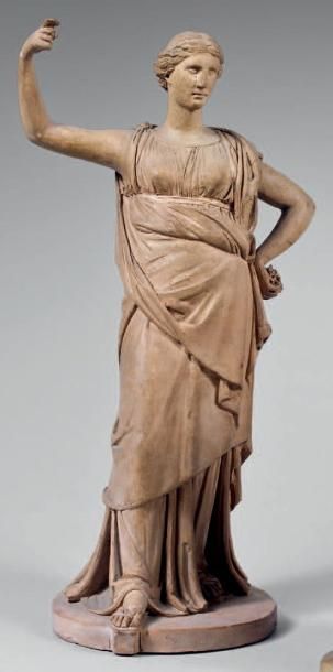 Ecole FRANCAISE vers 1800 Jeune femme debout drapée représentant probablement la...