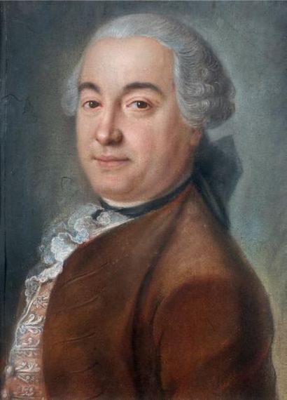 École FRANÇAISE du XVIIIe siècle Portrait d'homme Pastel. 44 x 33 cm