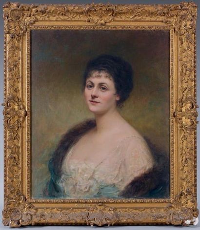 Édouard CABANE (né en 1857) Portrait de la comtesse C. de Maquille, née Geneviève...