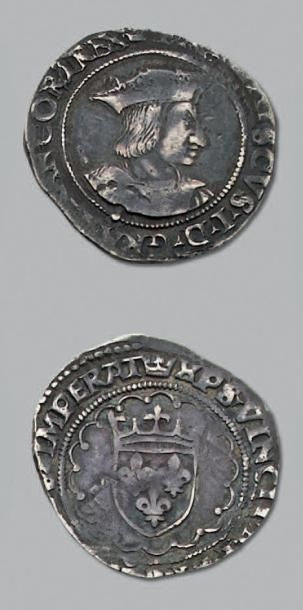 null FRANÇOIS 1er (1515-1547) Demi teston, 3e type. Rouen. D. 795. TB à TTB.