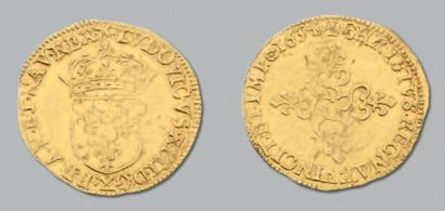 null LOUIS XIII (1610-1643) Écu d'or au soleil. 1634. Amiens. D. 1282. Fraîcheur...