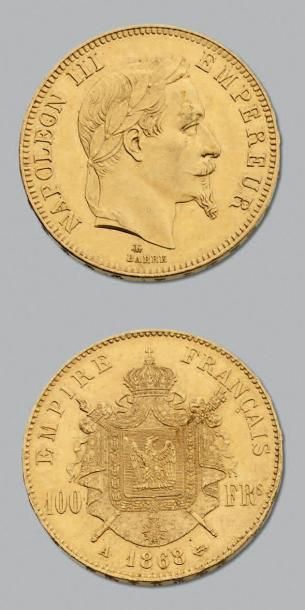null SECOND EMPIRE (1852-1870) 100 Francs or, tête laurée. 1868. Paris. (2315 exemplaires)....