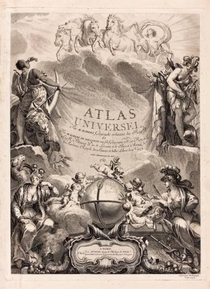 ROBERT DE VAUGONDY (Gilles et Didier) Atlas universel. À Paris, chez les auteurs;...