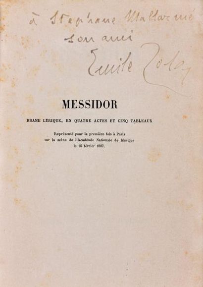ZOLA (Emile) Messidor. Paris, Librairie Charpentier et Fasquelle, 1897. In-18, 69-(3blanches)pp.,...