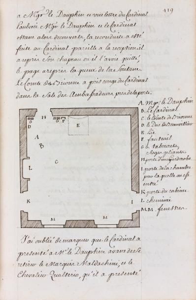 VILLERAS (Claude Labbé de) [Mémoires], XVIIIe siècle. 7 volumes in-folio, plus de...