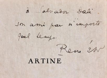 CHAR (René) Artine. À Paris, Éditions surréalistes, chez José Corti, 1930. In-4,...
