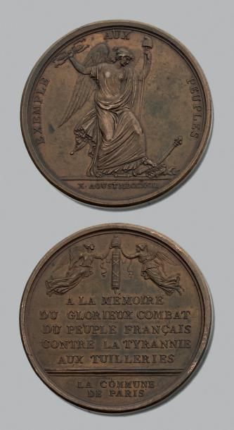 1792 11 Médailles, clichés, médaillettes, dont Médailles de Duvivier relatives à...