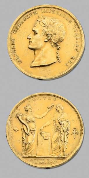 null EMPIRE 7 Médailles dont: 1805: Napoléon Empereur et roi d'Italie (Mandrédini)...