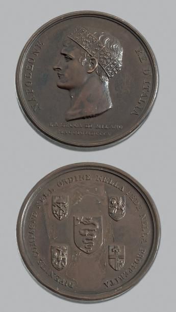 EMPIRE 7 Médailles dont: 1805: Napoléon,...