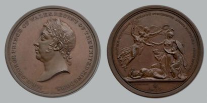 null 10 Médailles anglaises dont: 1801: Général Hutchinson, l'Égypte libérée - 1804:...