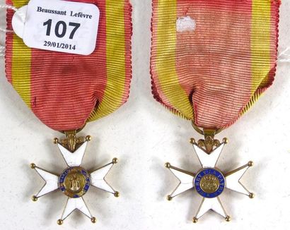 Espagne Ordre militaire de Saint- Ferdinand, croix de chevalier de première classe...