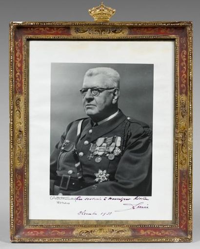 MONACO Prince Louis II (1870-1949), importante photo du prince en uniforme de général...