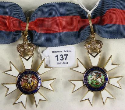ROYAUME-UNI Ordre de Saint-Michel et Saint-Georges, fondé en 1818, croix de compagnon...