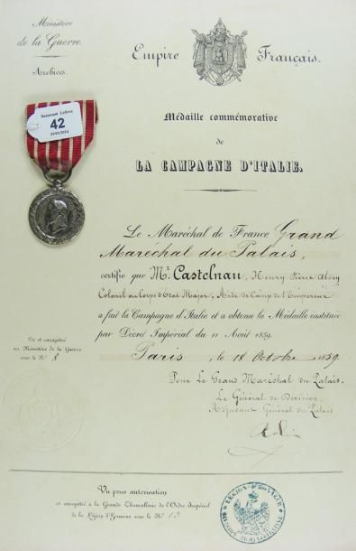 Médaille commémorative de la Campagne d'Italie...