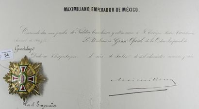 MEXIQUE Ordre de Notre-Dame de Guadalupe, fondé en 1822, plaque de grand officier...
