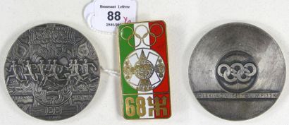 null 1968, Comité Olympique de Pologne, médaille commémorative officielle des participants...