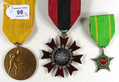Cameroun, Congo, Mauritanie Lot de trois: ordre du Mérite Camerounais, créé en 1946,...