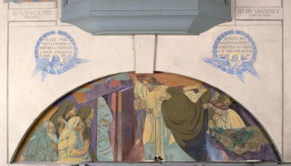 Maurice DENIS (1870-1943) La Résurrection de Lazare, 1919 Huile sur toile, signée...