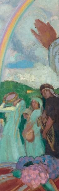 Maurice DENIS (1870-1943) La Résurrection de la fille de Jaïre, 1921 Huile sur toile,...