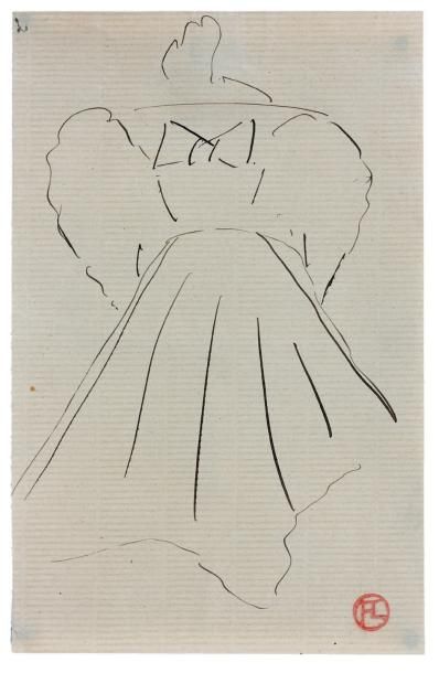 Henri de TOULOUSE-LAUTREC (1864-1901) Jane Avril au bal de l'Opéra, 1893 Dessin à...