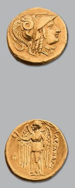 null Statère d'or. 8,58 g. Tarse. Tête d'Athena à droite, coiffée du casque corinthien....