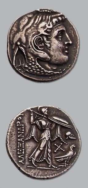 null ROYAUME d'ÉGYPTE Ptolémée Ier (323-285 av. J.-C.) Tétradrachme. 15,60 g. Tête...