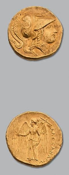 null Statère d'or. 8,61 g. Tarse. Tête d'Athéna à droite, coiffée du casque corinthien....