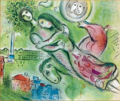 D'APRÈS MARC CHAGALL Roméo et Juliette (Paris, L'Opéra, le plafond de Chagall), 1964,...