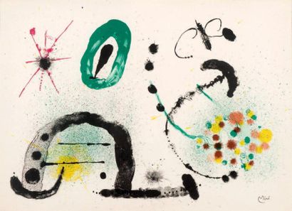 D'après Joan MIRO La Fille du jardinier, 1963, lithographie, 38 x 56 cm, marges 44...